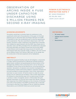 Cover - PEN7 - Observation of Arcing Inside a Fuse - Tech Topic