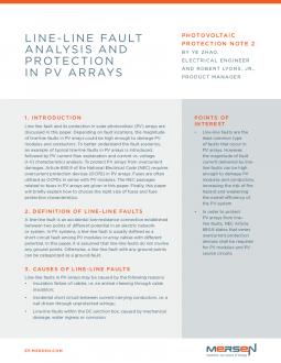 Cover of PVPN2 - Line Line Fault Analysis and Protection in PV Arrays - Tech Topic