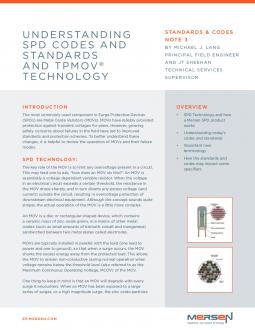 Cover of SCN3 - Understanding SPD Codes and Standards and TPMOV Technology - Tech Topic