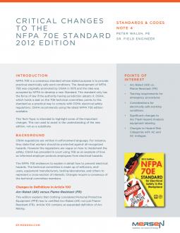 Cover of SCN4 - Significant Changes to the NFPA 70E Standard 2012 Edition - Tech Topic