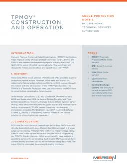 Cover of SPN3 - TPMOV Construction and Operation - Tech Topic