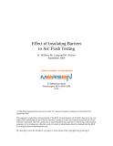 Cover of Effect of Insulating Barriers in Arc Flash Testing - White Paper