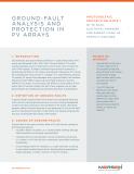 Cover of PVPN1 - Ground Fault Analysis and Protection in PV Arrays - Tech Topic